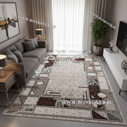 Ковер Лайт Карпет New 4 Дизайн 03 Бежево-Коричневый