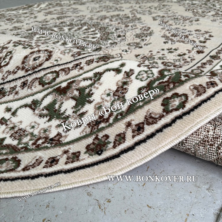 Ковер Лайт Карпет Медальон 29829 Бежево-Коричневый Овал